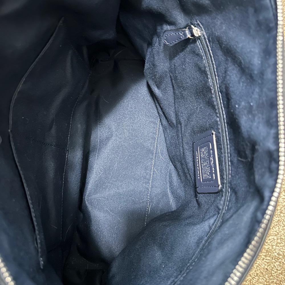 Coach Denim Blue, Leather Gallery Tote Bag - Picture 5 of 9